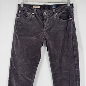 AG Adriano Goldschmied Gray Stevie Slim Straight Size 28 Corduroy Pants USA